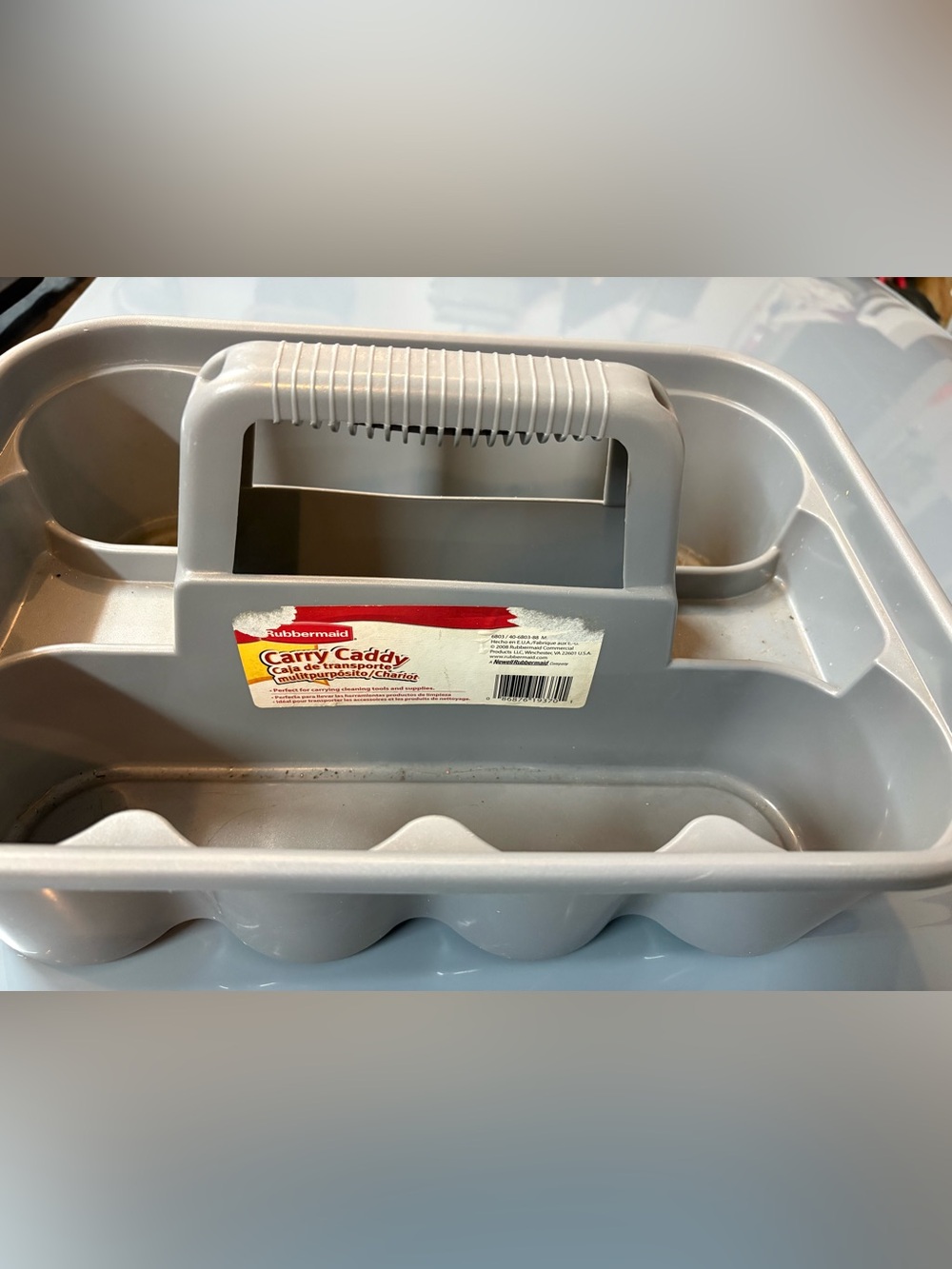 Rubbermaid Gray Carry Caddy Tool Organizer